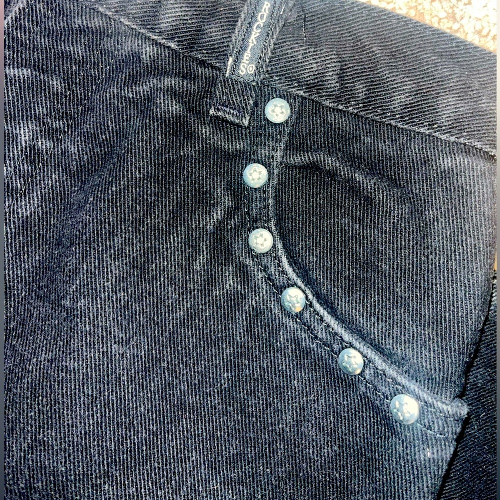 Vintage 90s Rockies Women (L , 9/10) High Waisted Bare Back Jean Star Studded
